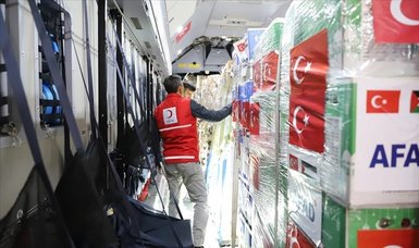 Planes carrying Turkish humanitarian aid for Gaza land in Egypt