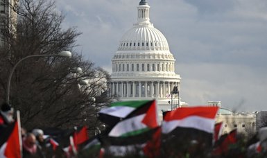 Protesters demand Gaza cease-fire during sit-in at US Capitol