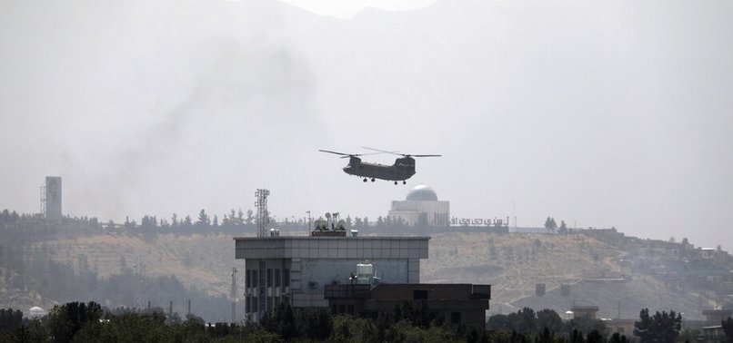 HELICOPTERS LAND AT US EMBASSY IN KABUL AMID TALIBAN ADVANCE