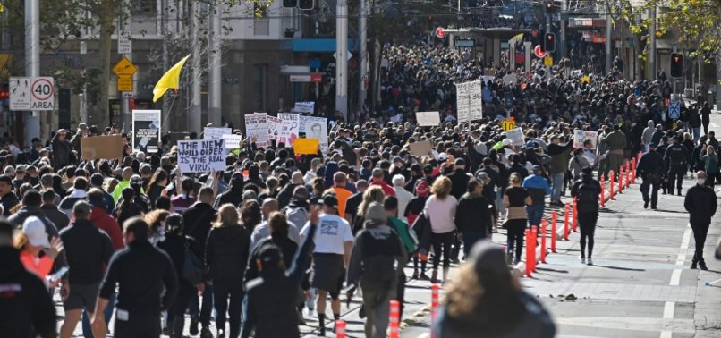 Thousands Protest Lockdown In Sydney Several Arrested 