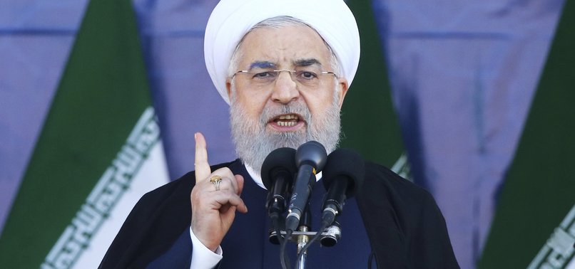 IRAN PRESIDENT WARNS OF WAR SITUATION AS SANCTIONS RESUME