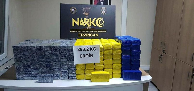 POLICE SEIZE OVER 290 KG OF HEROIN IN EASTERN TURKEY