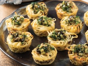 Patlıcanlı Spagetti Muffin