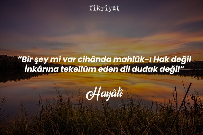 Hayali Bey Divanından alıntılar