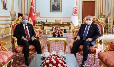 Turkish parliament head meets Turkish Cypriot president