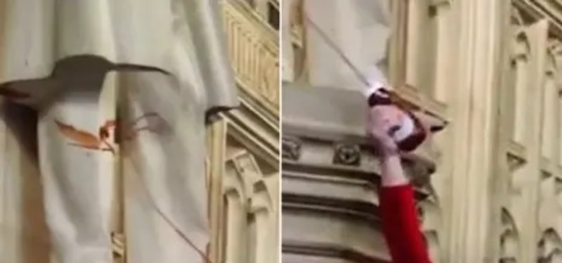 2 activists of Palestine Action in UK arrested after defacing Lord Balfour statue