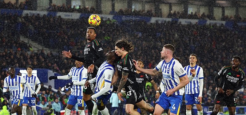 Arsenal frustrated in 1-1 draw at brave Brighton