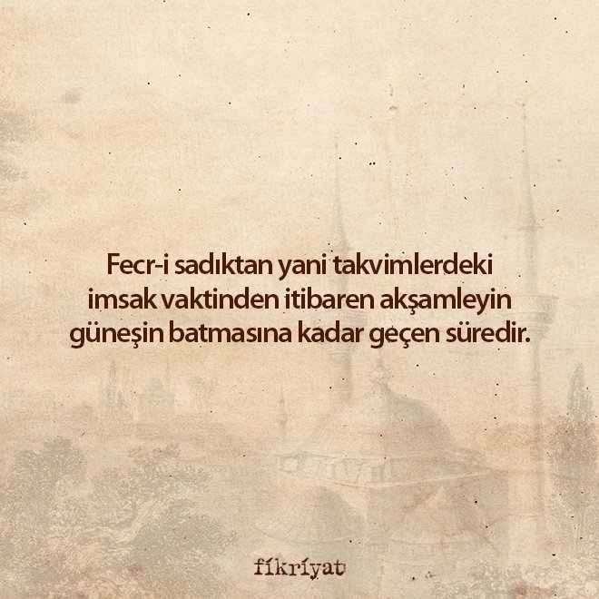 ORUCU VAKTİNDE TUTMAK