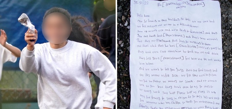 SOME OF US VERY SICK: YOUNG GIRL FROM UK MIGRANT CENTER ASKS FOR HELP IN BOTTLED LETTER