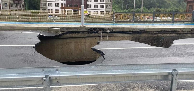 RIZE ROAD COLLAPSES FOLLOWING HEAVY RAINFALL