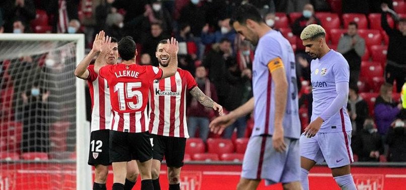 HOLDERS BARCELONA KNOCKED OUT OF COPA DEL REY BY ATHLETIC