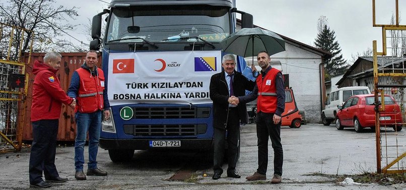 TRUCKLOADS OF TURKISH AID ARRIVES IN BOSNIA-HERZEGOVINA