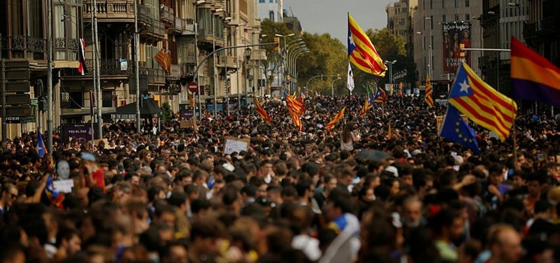 THOUSANDS OF PROTESTERS MARCH IN BARCELONA OVER POLICE ACTION