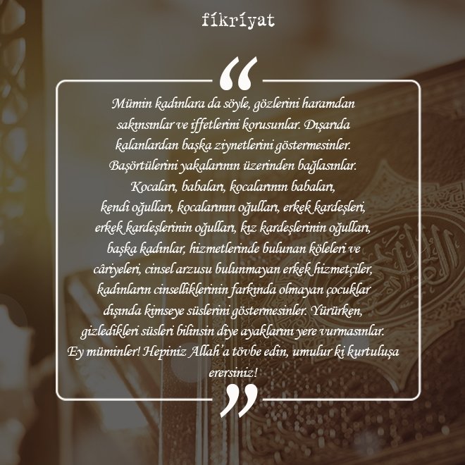 Kur’an-ı Kerim’de kadınlar hakkında ayetler