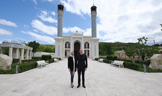 Azerbaijani president opens restored Zangilan Mosque