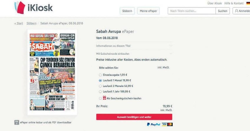 SABAH Avrupa artık İKİosk’ta