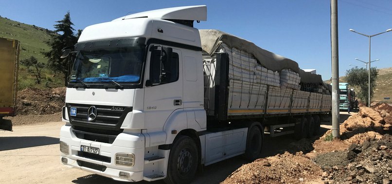 TURKISH AGENCY SENDS 5 TRUCKLOADS OF AID TO SYRIA