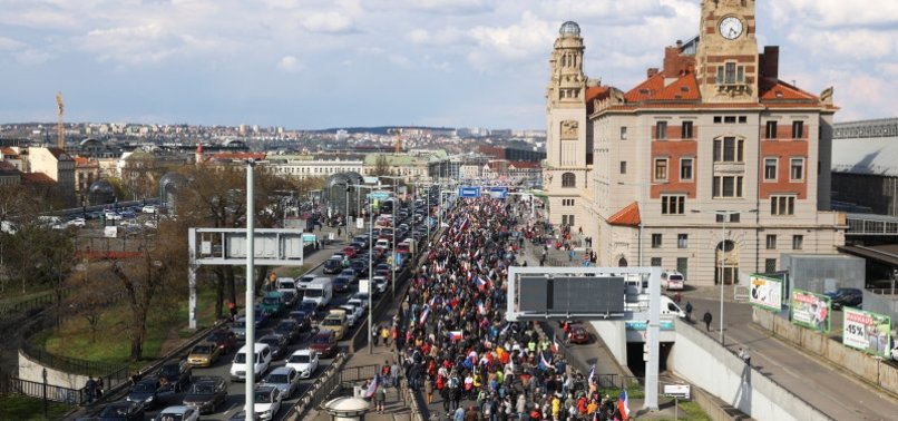 THOUSANDS OF CZECHS TURN OUT FOR ANTI-GOVERNMENT PROTEST