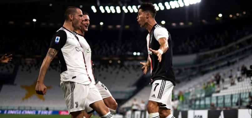 RONALDO BRACE PUTS JUVENTUS ON BRINK OF ANOTHER TITLE
