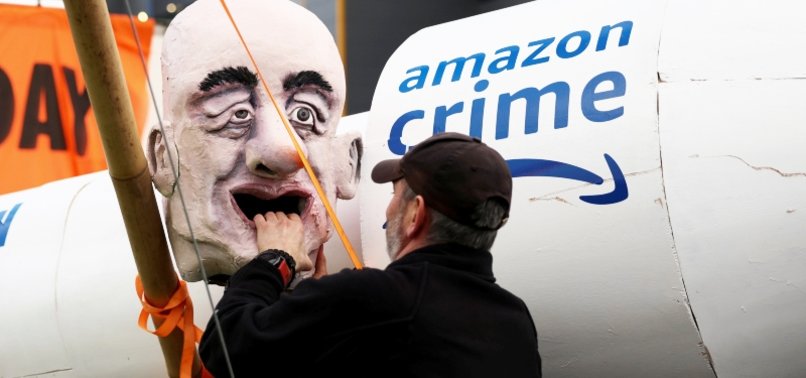 CLIMATE PROTESTS IN BRITAIN TARGET AMAZON WAREHOUSES ON BLACK FRIDAY