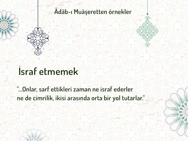 İsraf etmemek