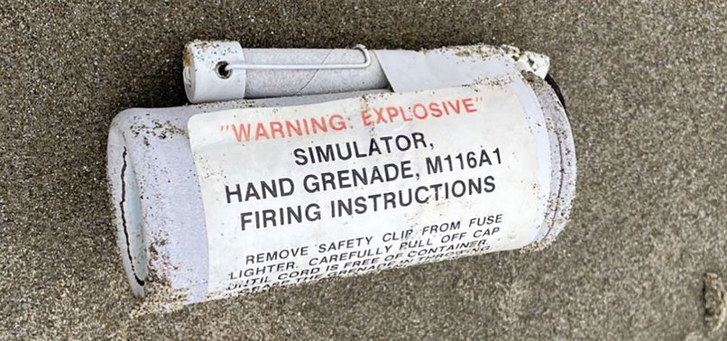 POLICE WARN OF EXPLOSIVE GRENADES ON BEACH SHORE IN OREGON, US