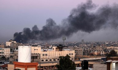 Israeli fighter jets bomb Qatar-funded Hamad Residential Project in Gaza's Khan Yunis city