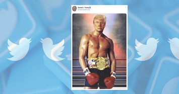 Trump tweets photo-shopped image of himself as Rocky