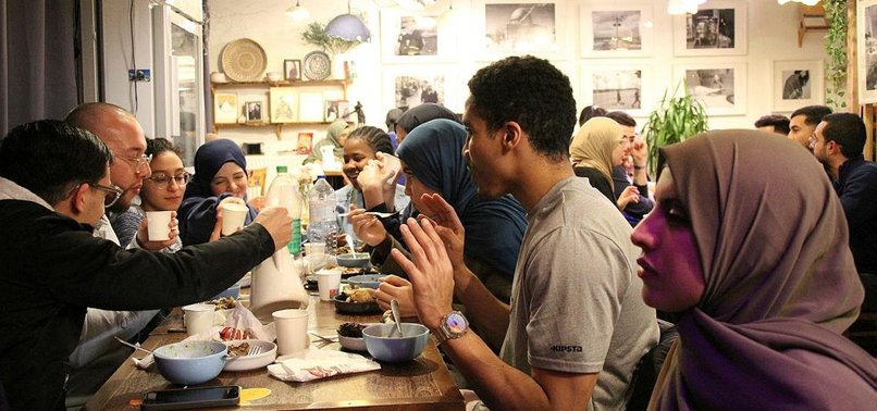 MUSLIM STUDENTS IN PARIS, FAR FROM THEIR FAMILIES, GATHER FOR IFTAR