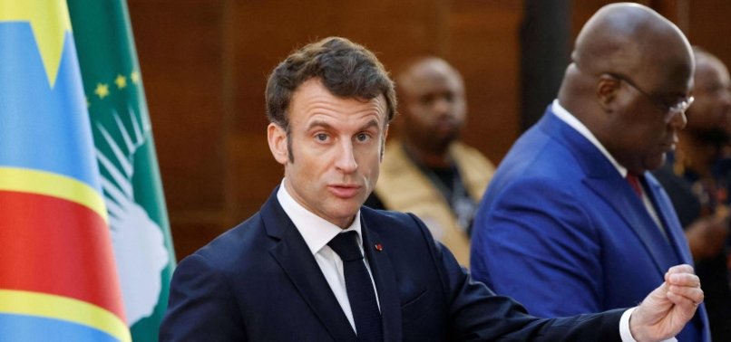 MACRON WARNS OF SANCTIONS IF EAST CONGO PEACE PROCESS IS DERAILED