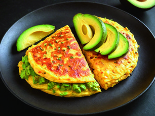 Avokado Dolgulu Omlet