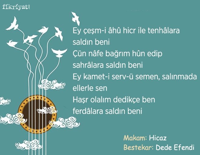 Ey çeşm-i âhû hicr ile tenhâlara saldın beni