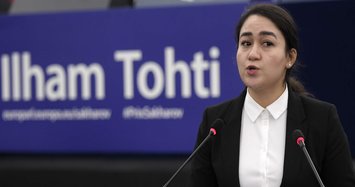 Daughter accepts EU rights prize on behalf of jailed Uighur activist