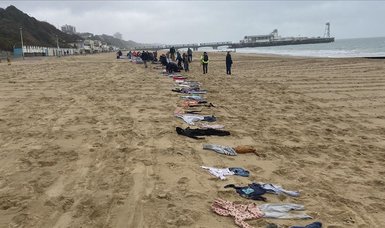 Bournemouth beach transformed into giant memorial for children killed by Israel in Gaza