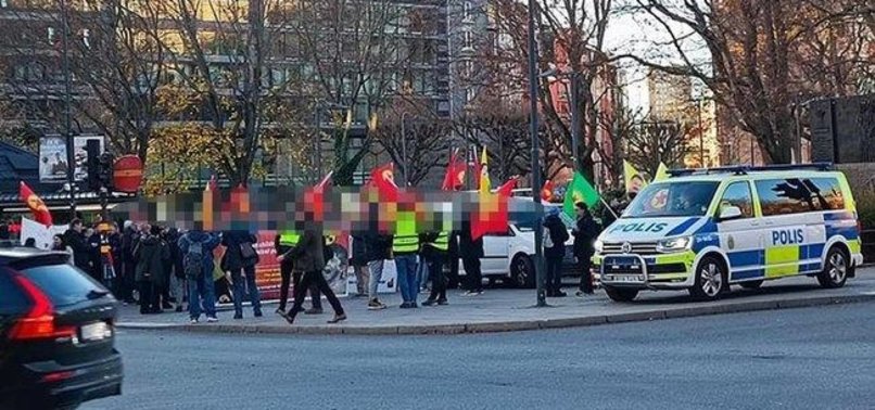 YPG/PKK SUPPORTERS HOLD ILLEGAL DEMONSTRATION IN SWEDISH CAPITAL STOCKHOLM