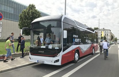 OtokarınelektrikliotobüsüMünihyollarında