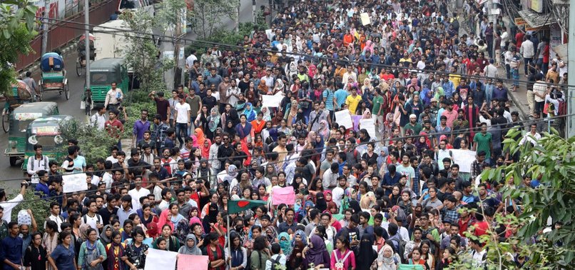 STUDENT PROTESTS SURGE IN BANGLADESH CAPITAL ALTHOUGH PM URGES TEEN PROTESTERS TO GO HOME