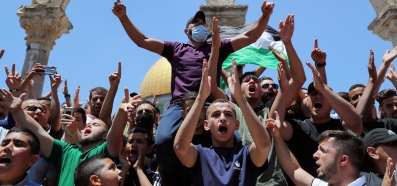 PALESTINIANS PROTEST AGAINST INSULTING PROPHET MUHAMMAD