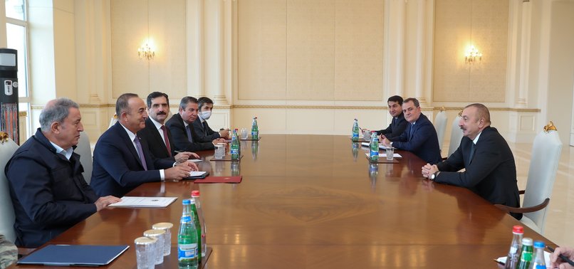 AZERBAIJANI LEADER WELCOMES TOP TURKISH DIPLOMAT, DEFENSE CHIEF
