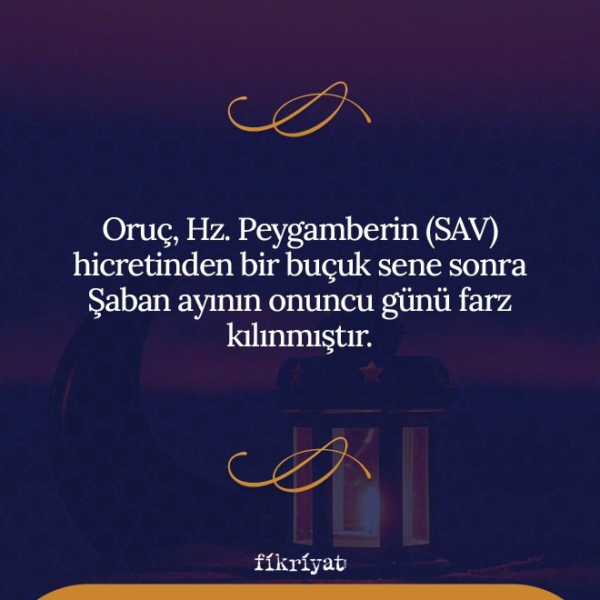 ORUÇ NE ZAMAN FARZ KILINDI?