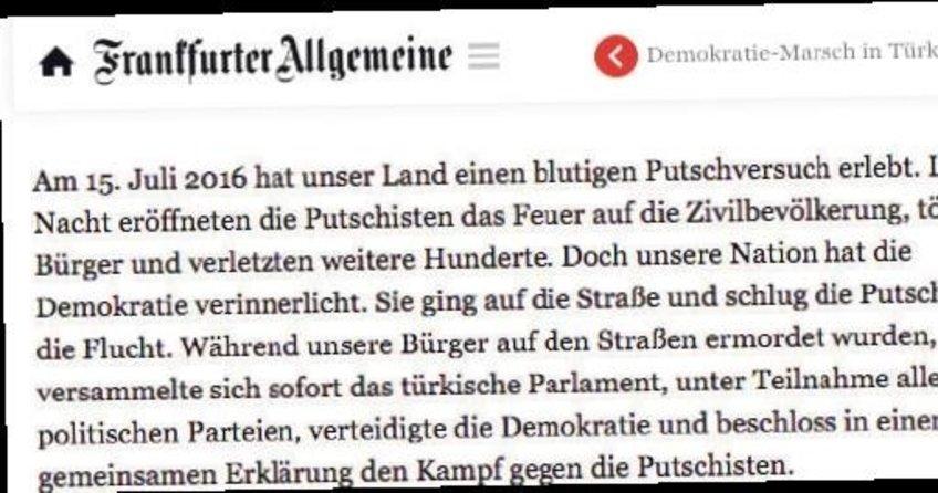 FAZ’dan FETÖ sansürü