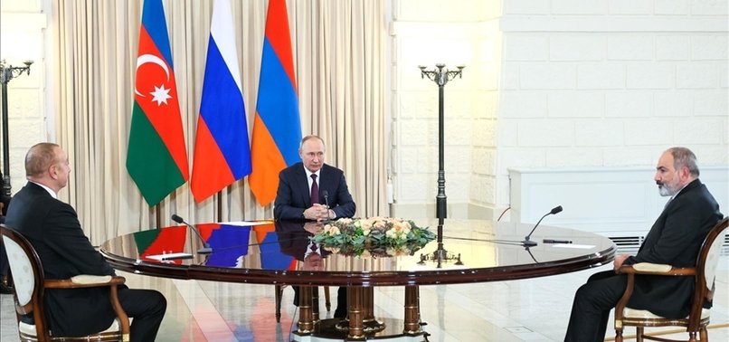 LEADERS OF RUSSIA, AZERBAIJAN, ARMENIA AGREE ON JOINT STATEMENT ABOUT KARABAKH