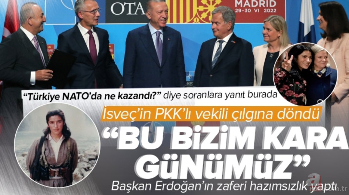 İsveç’in PKK’lı vekili Türkiye’nin NATO zaferini hazmedemedi!
