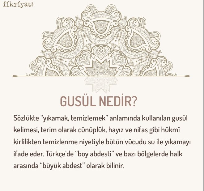 GUSÜL NEDİR?