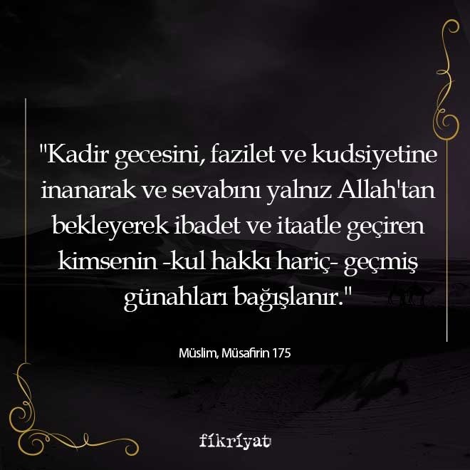 Kadir gecesi duaları