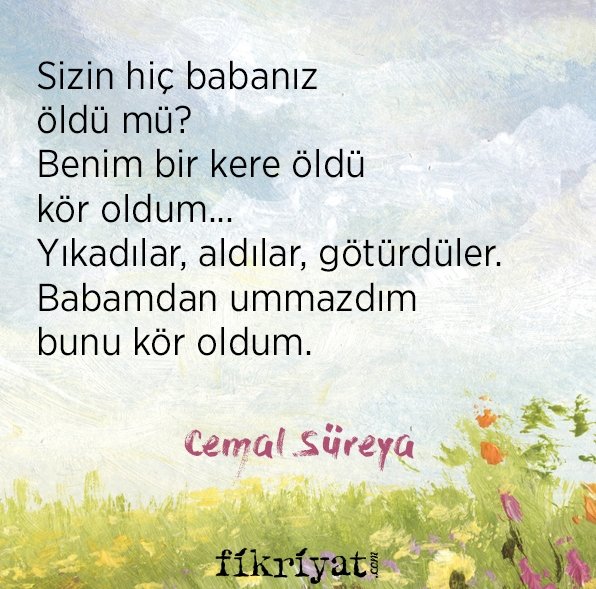 Sizin Hiç Babanız Öldü Mü? - Cemal Süreya