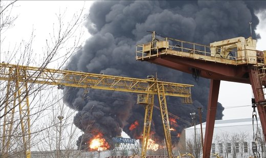 Russian oil refinery catches fire in Ukrainian drone attack