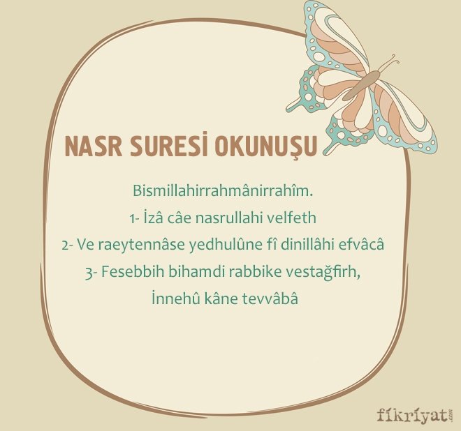NASR SURESİ OKUNUŞU