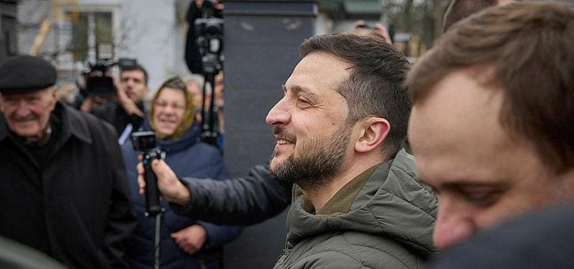 ZELENSKY HAILS UKRAINE A YEAR AFTER REPULSION OF RUSSIAN TROOPS