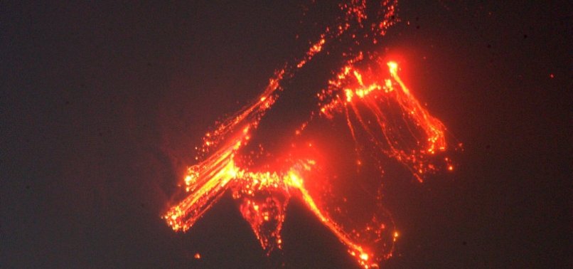LAVA FROM PHILIPPINES MAYON VOLCANO EXTENDS 2,500 METERS THROUGH ITS GULLIES
